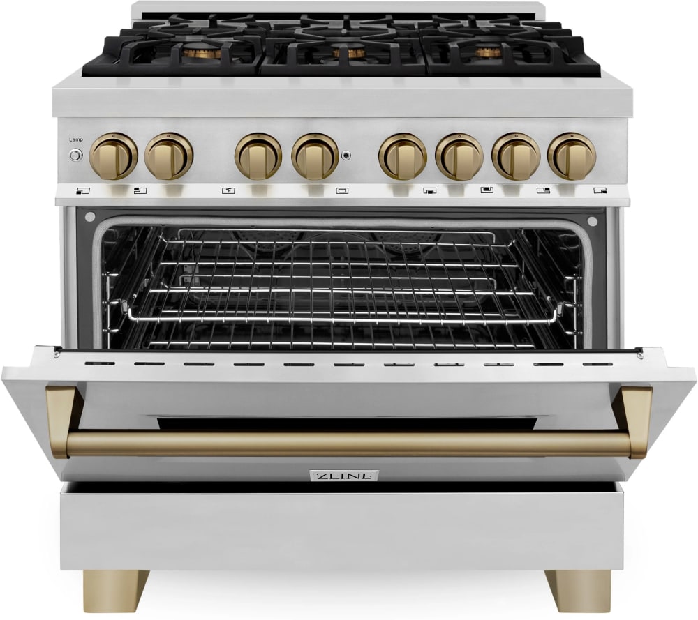 ZLINE RAZ36CB 36 Inch Freestanding Dual Fuel Range with 6 Sealed