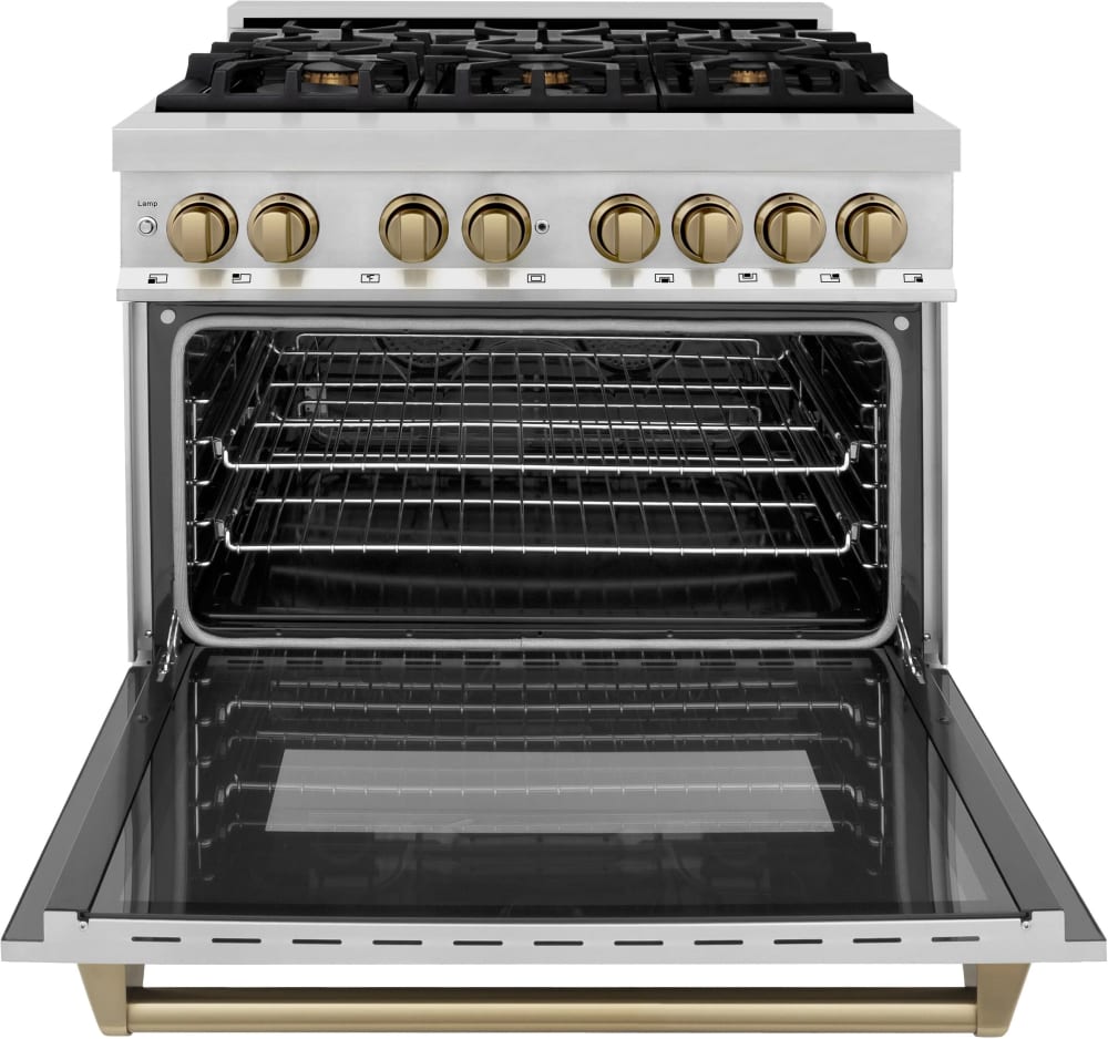 ZLINE RAZ36CB 36 Inch Freestanding Dual Fuel Range with 6 Sealed