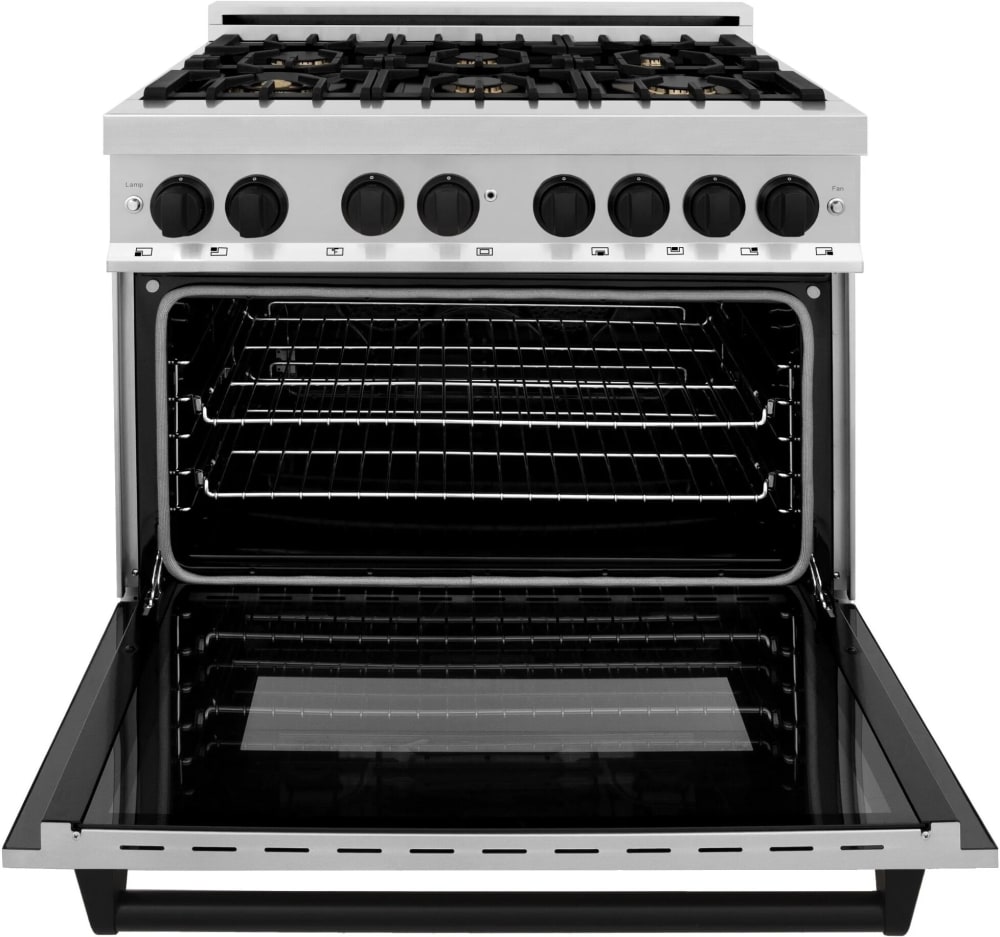 ZLINE RAZ36MB 36 Inch Freestanding Dual Fuel Range with 6 Sealed
