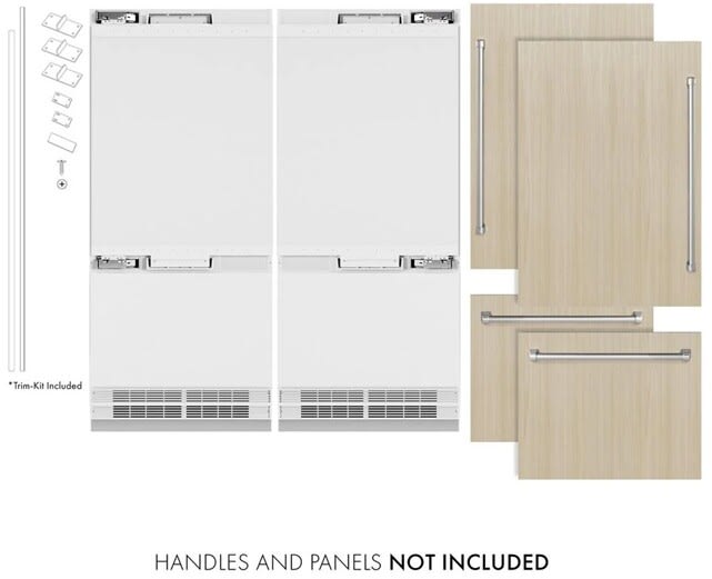 ZLINE RBIT72 72 Inch Built-In 4-Door French Door Refrigerator with