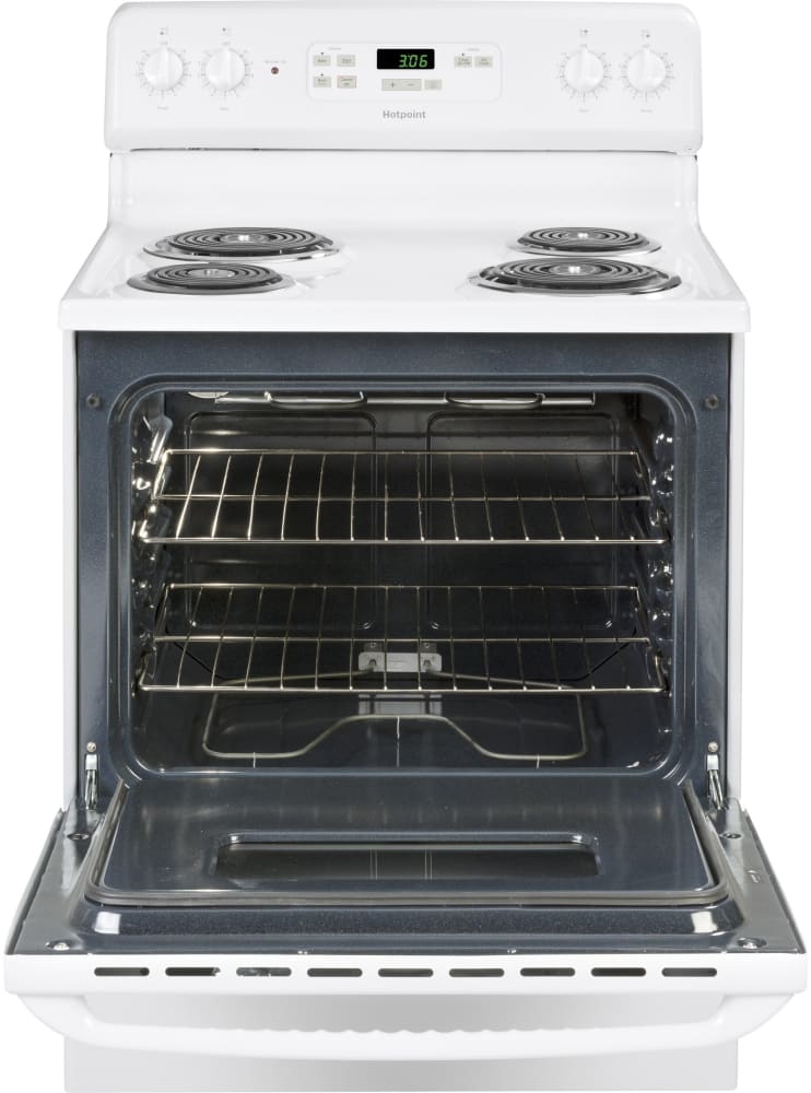 Hotpoint Range Hotpoint RBS360DMWW 30 Inch Freestanding Electric Range with 5.0 Cu. Ft ...