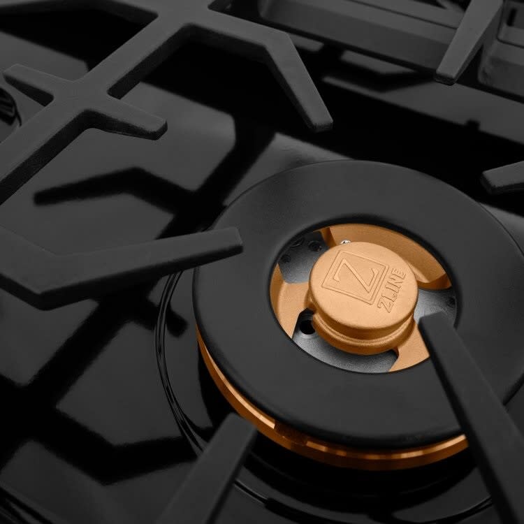 ZLINE RCBR30PBT 30 Inch Gas Cooktop with 4 Sealed Brass Burners, 18,000