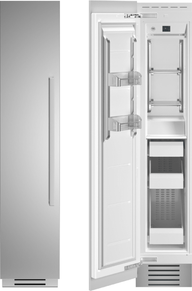 Bertazzoni REF18FCIPIXL 18 Inch Built-In Freezer Column with 8.22