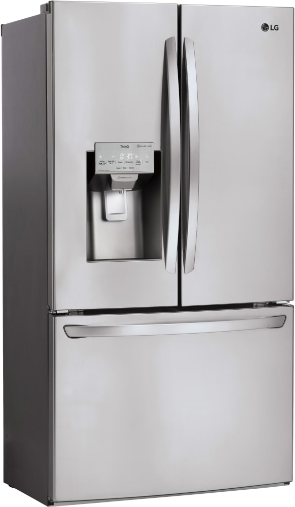 LG LFXC22526S 36 Inch Counter Depth Smart French Door Refrigerator with 22.1 Cu. Ft. Capacity, WiFi, SmartThinQ®, Dual Ice Maker, Smart Cooling™, SmartDiagnosis™, Sabbath Mode, Star-K® Certified, and ENERGY STAR®: PrintProof™ Stainless Steel
