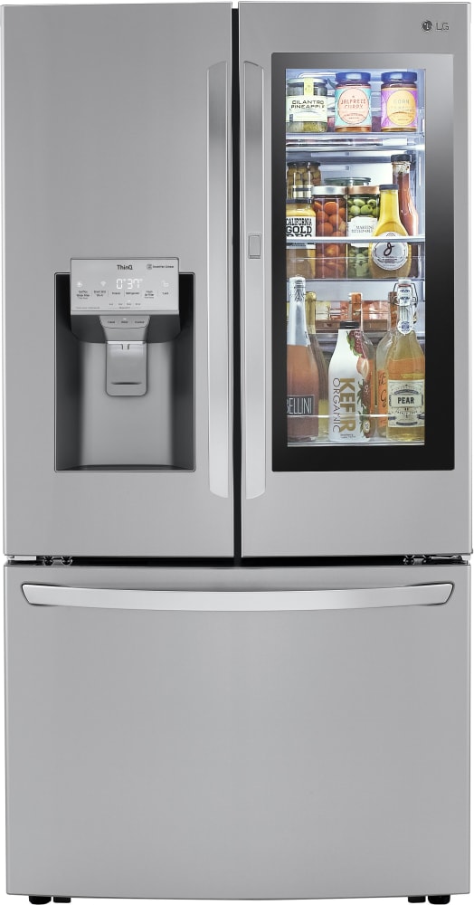 LG LRFVC2406S 36 Inch Counter Depth 3-Door French-Style Smart Refrigerator with 23.5 Cu. Ft. Capacity, InstaView Door-In-Door with Craft Ice™ Maker, Dual Ice & Water Dispenser, WiFi, Smart Cooling Plus, LoDecibel Operation, Sabbath Mode, and Energy Star® Qualified: PrintProof Stainless Steel