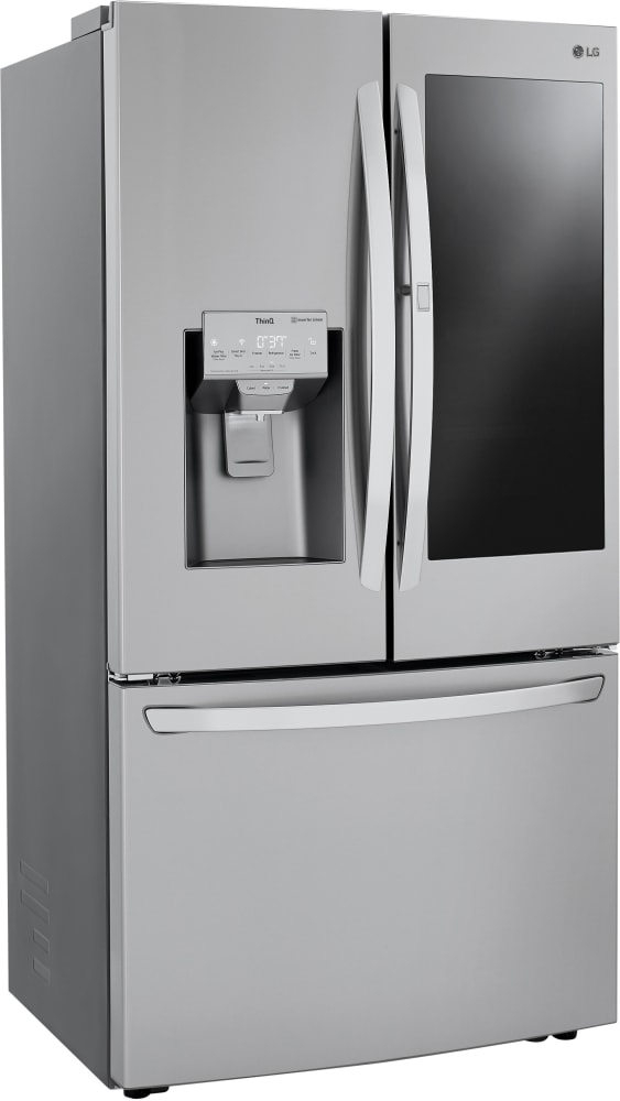 LG LRFVC2406S 36 Inch Counter Depth 3-Door French-Style Smart Refrigerator with 23.5 Cu. Ft. Capacity, InstaView Door-In-Door with Craft Ice™ Maker, Dual Ice & Water Dispenser, WiFi, Smart Cooling Plus, LoDecibel Operation, Sabbath Mode, and Energy Star® Qualified: PrintProof Stainless Steel