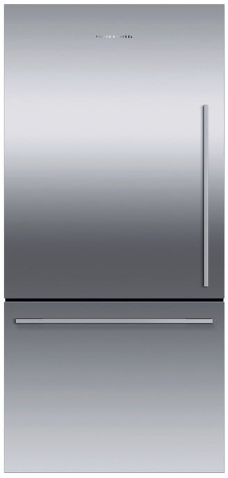 Fisher & Paykel RF170WDLJX5 32 Inch Counter Depth Freestanding Bottom Mount Refrigerator with 17.1 Cu. Ft. Total Capacity, ActiveSmart™ Foodcare, Flexible Storage, Humidity Control, Design Quality, Internal Ice Maker, SmartTouch Control, and Energy Star Certified