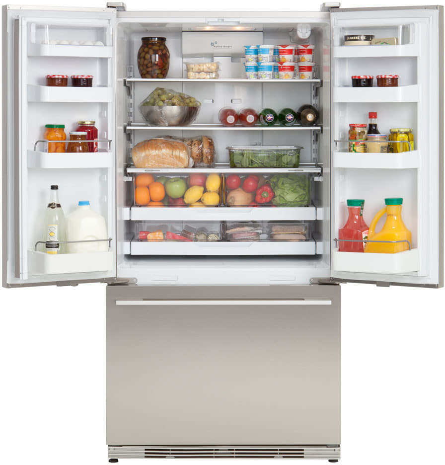 Fisher & Paykel RF195ADUX1 19.5 cu. ft. French Door Refrigerator with 3 ...