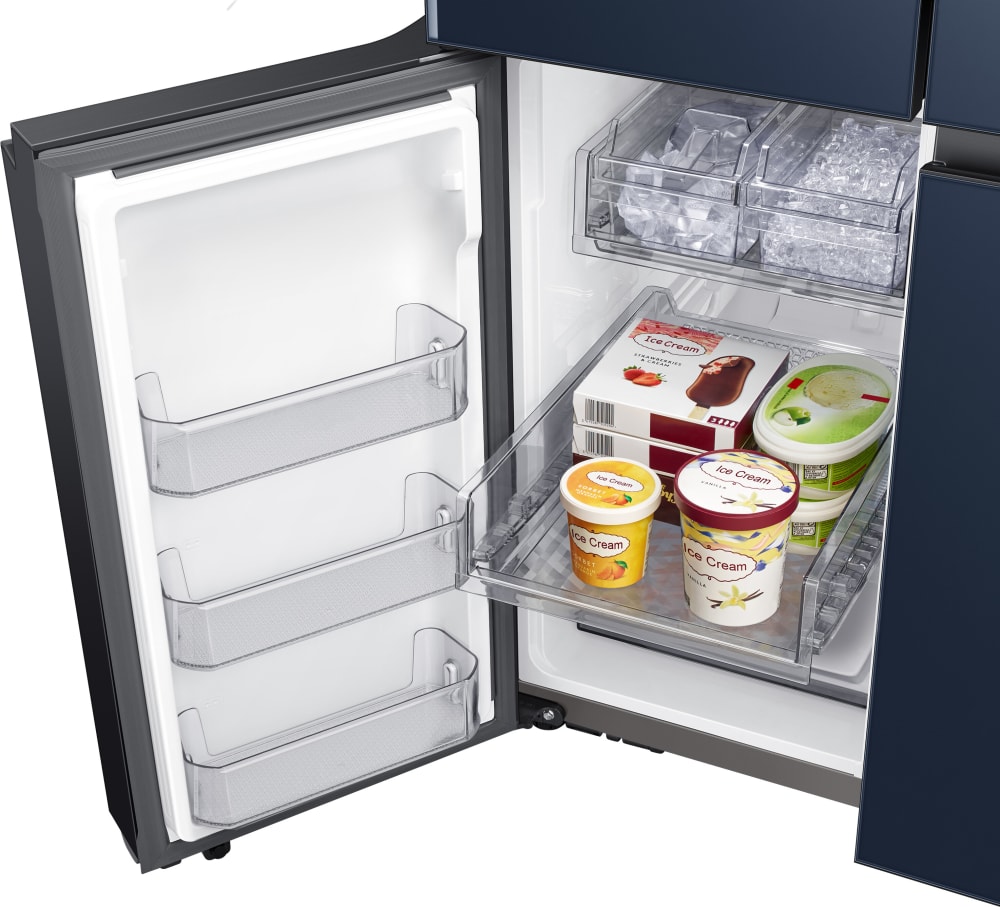 Samsung RF23A967541 36 Inch 4 Door Flex Smart Counter Depth Refrigerator with 23 cu. ft. Capacity Beverage Center AutoFill Pitcher Dual Ice Maker FlexZone FlexCrisper UV Deodorizing Filter Wi Fi ADA C...