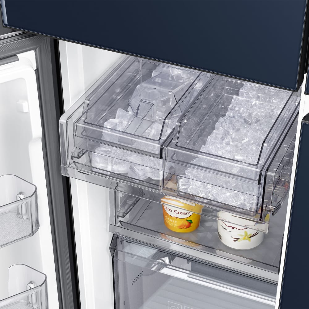 Samsung RF23A967541 36 Inch 4 Door Flex Smart Counter Depth Refrigerator with 23 cu. ft. Capacity Beverage Center AutoFill Pitcher Dual Ice Maker FlexZone FlexCrisper UV Deodorizing Filter Wi Fi ADA C...