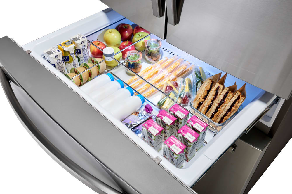 Refrigerateur Americain - Frigo SAMSUNG RF24R7201SR - Multiporte - 510 L  (348L + 123L + 39L) - Froid ventilé plus - L90,8cm x H177,7 cm - Inox
