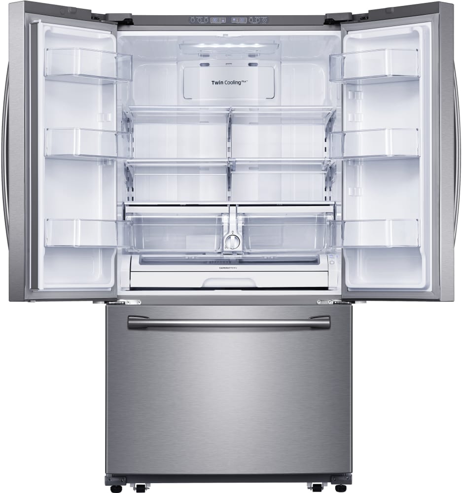 white apartment size refrigerator