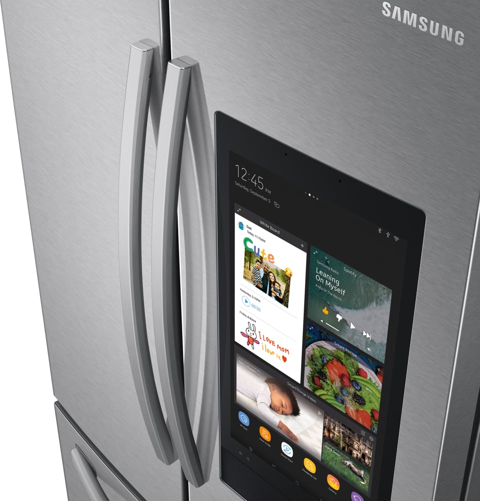 Samsung Family Hub 27.7-cu ft Smart French Door Refrigerator with Ice Maker  (Fingerprint Resistant Stainless Steel) ENERGY STAR at