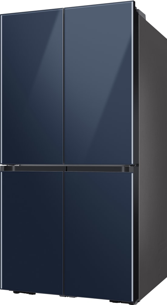 Samsung RF29A967541 36 Inch 4-Door Flex™ Smart Refrigerator with 29 cu. ft. Capacity, Beverage Center, AutoFill Pitcher, Dual Ice Maker, FlexZone™, FlexCrisper, UV Deodorizing Filter, Wi-Fi, ADA Compliant, and Energy Star Rated: Navy (Glass)