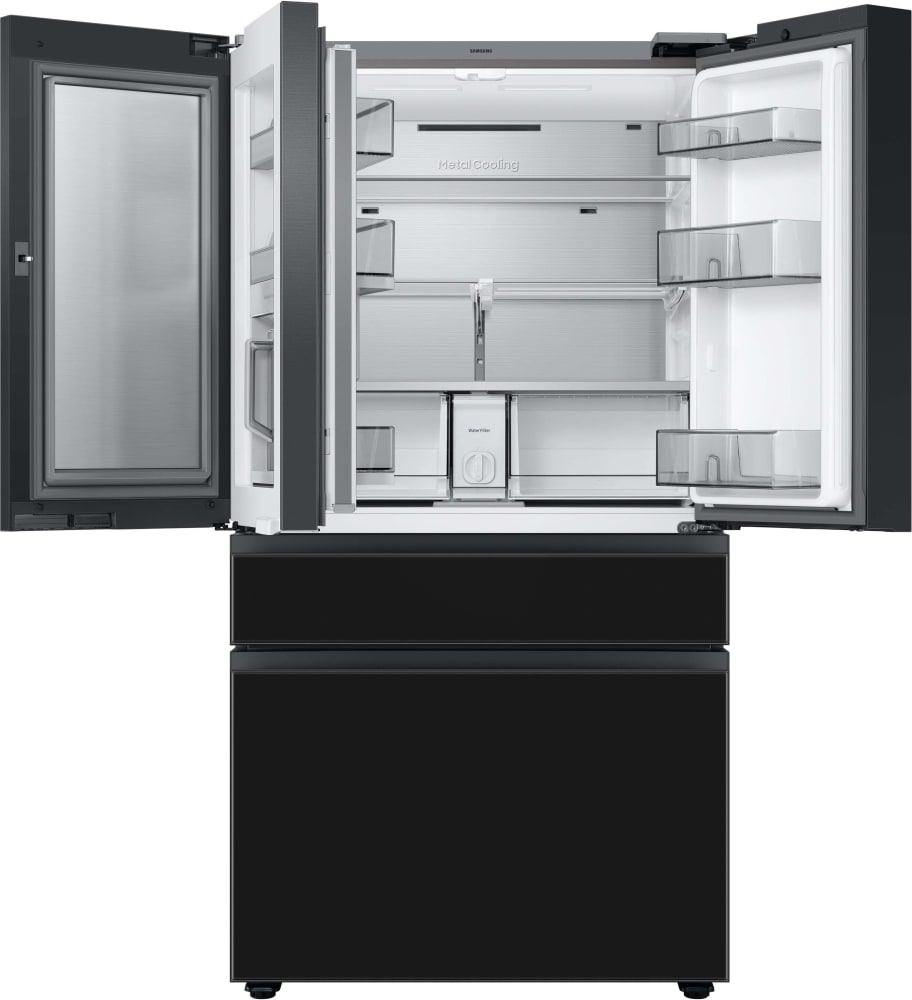 Samsung - Bespoke 29 Cu. ft 4-Door French Door Refrigerator with Beverage Center - White Glass