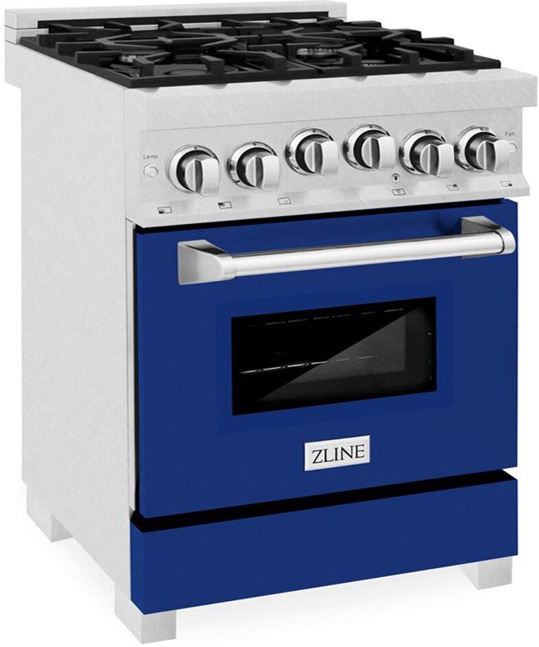 ZLINE RGSBG24 24 Inch Freestanding Gas Range with 4 Italian Sealed Burners, 2.8 Cu. Ft. Oven