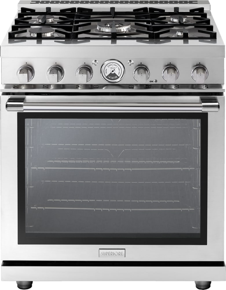 Superiore RL301GPSS 30 Inch Freestanding Gas Range with 5 Sealed Burners, 5.7 cu. ft. Capacity Convection Oven, Continuous Grates, Cool Flow System, and Star-K Certified