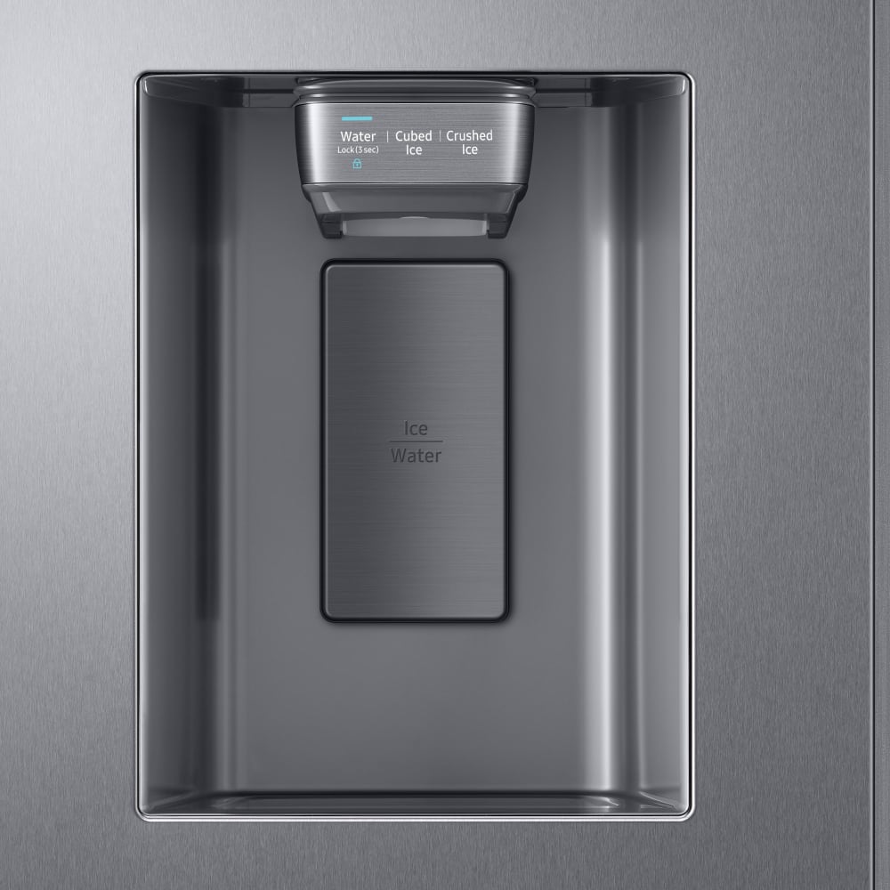 Samsung RS22T5561SR 36 Inch Counter Depth Side by Side Smart Refrigerator with 21.5 Cu. Ft. Capacity, 21.5" Touchscreen Family Hub™, External Filtered Water/Ice Dispenser, WiFi, Indoor Camera, Door Alarm, and Energy Star Rated: Fingerprint Resistant Stainless Steel