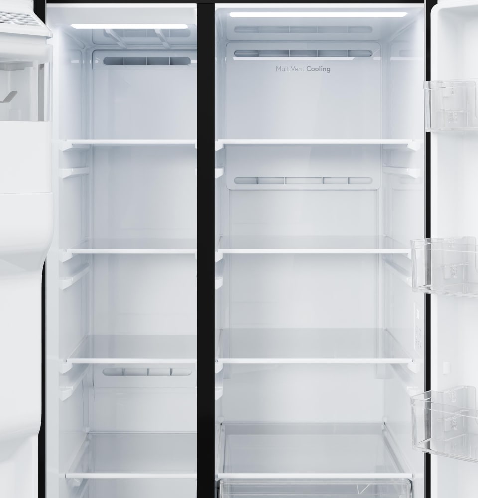 GE GSE28NYYFS 36 Inch Freestanding Side-By-Side Refrigerator with