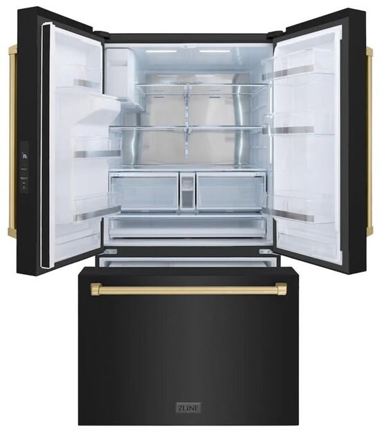 ZLINE RSMZW36BSCB 36 Inch Freestanding French Door Refrigerator