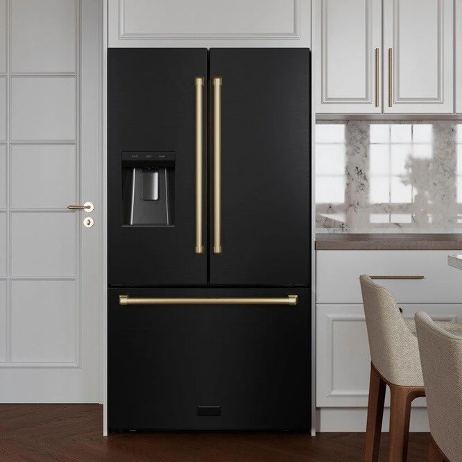 ZLINE RSMZW36BSCB 36 Inch Freestanding French Door Refrigerator