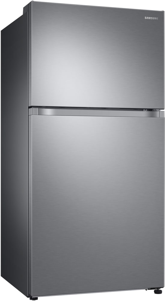 Samsung RT21M6213SR 33 Inch Freestanding Top Mount Freezer Refrigerator with Twin Cooling Plus™, FlexZone™, Slide & Reach Pantry, Reversible Door, 21 cu. ft. Capacity, Energy Star® Rated and Star-K Certified: Stainless Steel