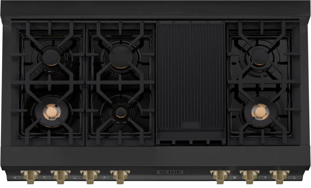 ZLINE RTBZ48CB 48 Inch Gas Rangetop with 7 Italian Burners, Cast