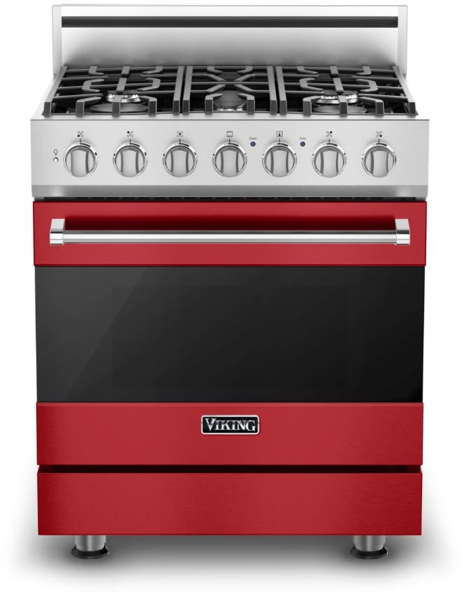 Viking RVDR33025BSMLP 30 Inch Freestanding Dual Fuel Range with 5