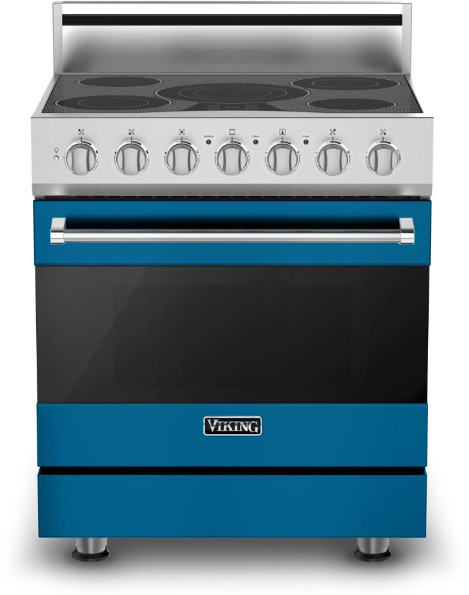 Viking - 30 Custom Electric Induction Range in a range of colors.  Iridescent Blue shown.