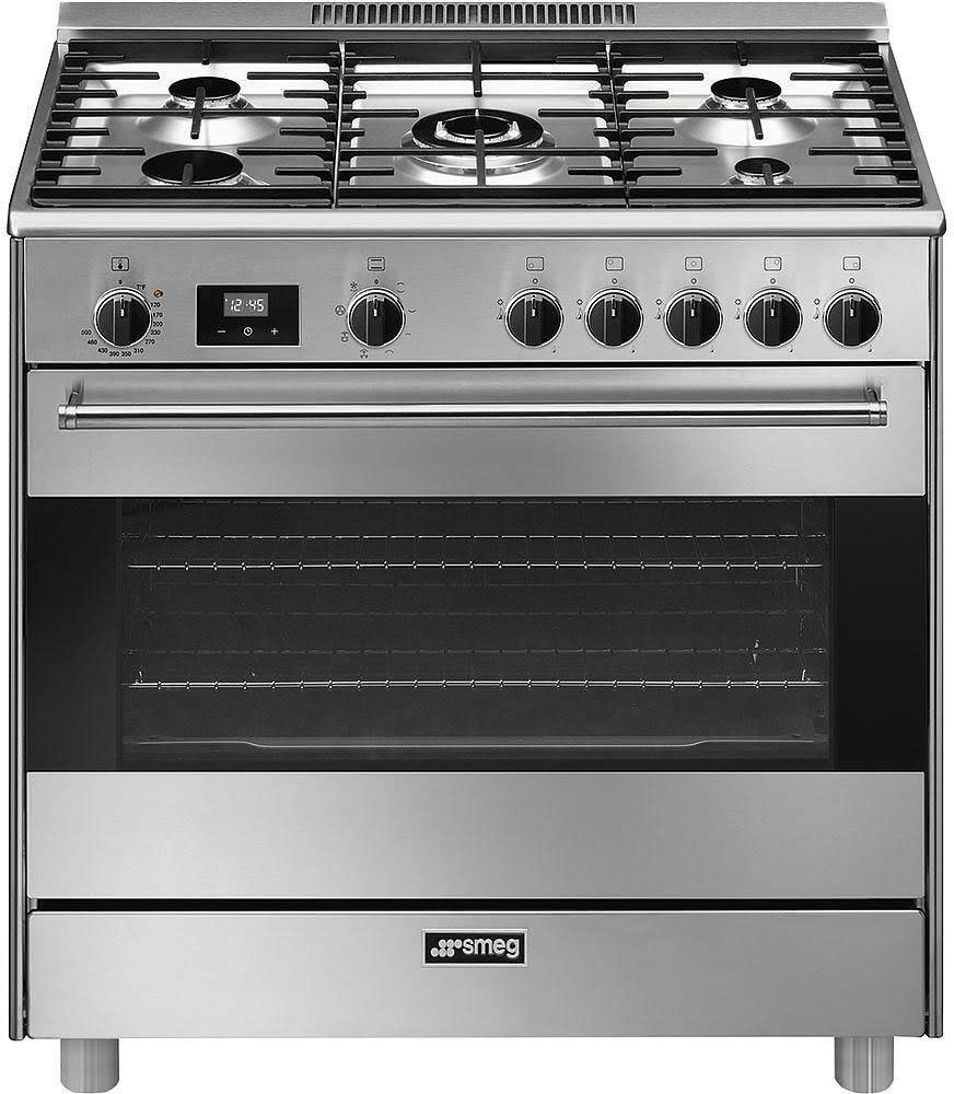 Smeg S9GMXU9 36 Inch ProStyle Dual Fuel Freestanding Range with 5 Sealed Burners, Convection