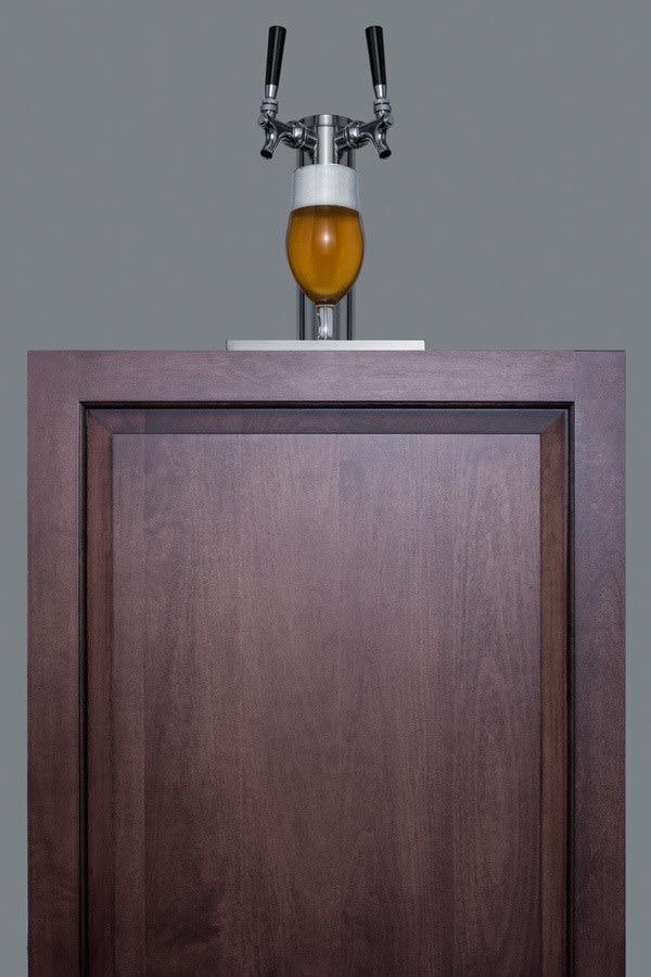 Summit Sbc58bbiifada 24 Inch Beer Dispenser With Ada Compliant Height Complete Tap Kit Dual Tap System Panel Ready Door Automatic Defrost Built In Capable Interior Light Hidden Evaporator Interior Co2 Holder And 100 Cfc