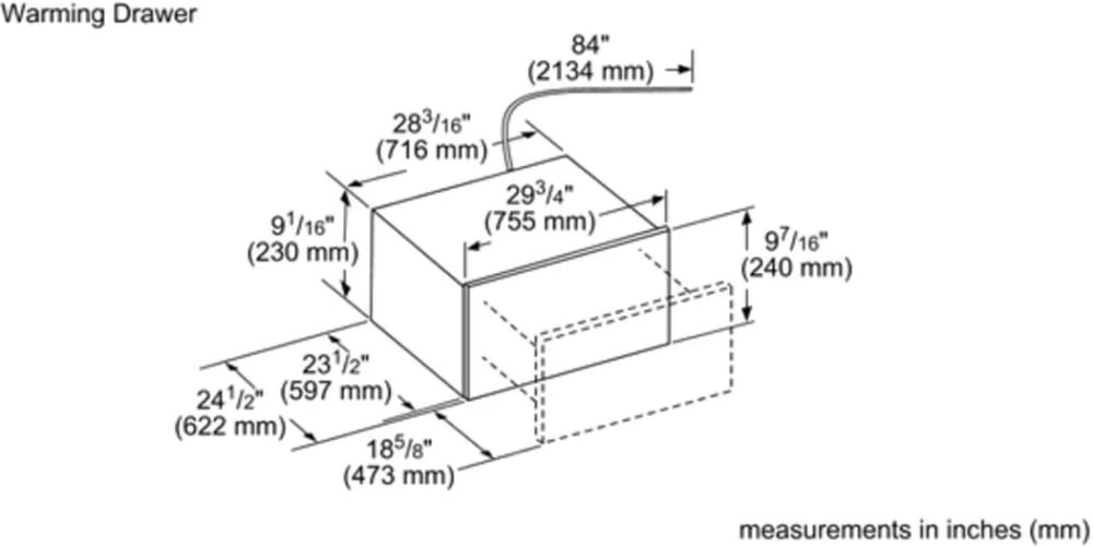 Thermador SD30WC 30 Inch Storage Drawer with 2.4 cu. ft. Capacity