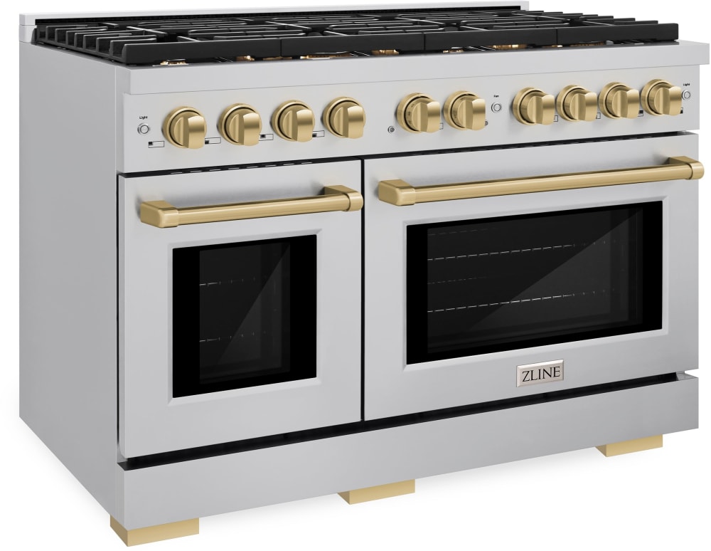 ZLINE SDRZ48CB 48 Inch Pro-Style Double Oven Dual Fuel Range with
