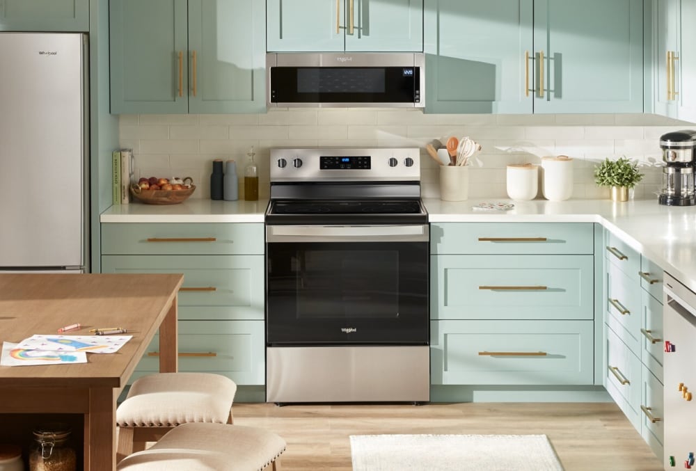Whirlpool WFES3330RZ - 30 Inch Freestanding Electric Range Lifestyle View