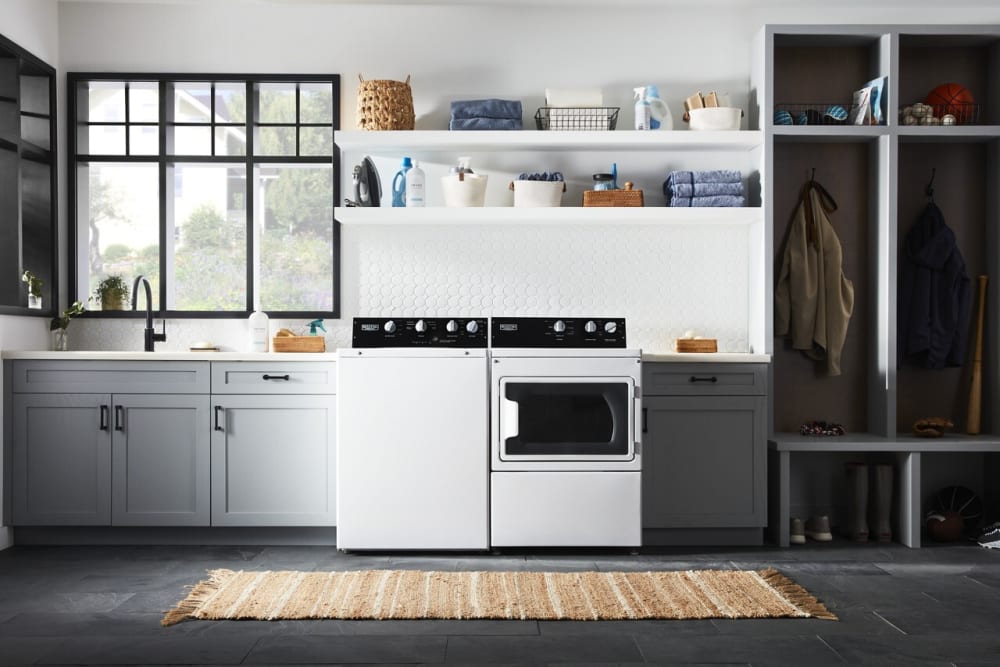 Maytag MEDP586KW 27 Inch Electric Dryer with 7.4 Cu. Ft. Capacity, 11