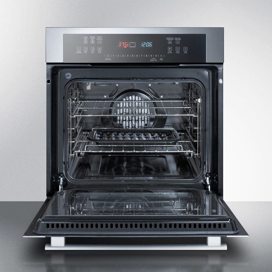 Summit SEW24SS 24 Inch Single Electric Wall Oven with Convection, Steam
