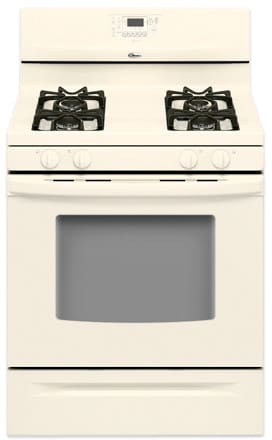 Whirlpool Sf362lxst 30 Inch Freestanding Gas Range With Accubake Heat Distribution System Waist High Broiler Bisque