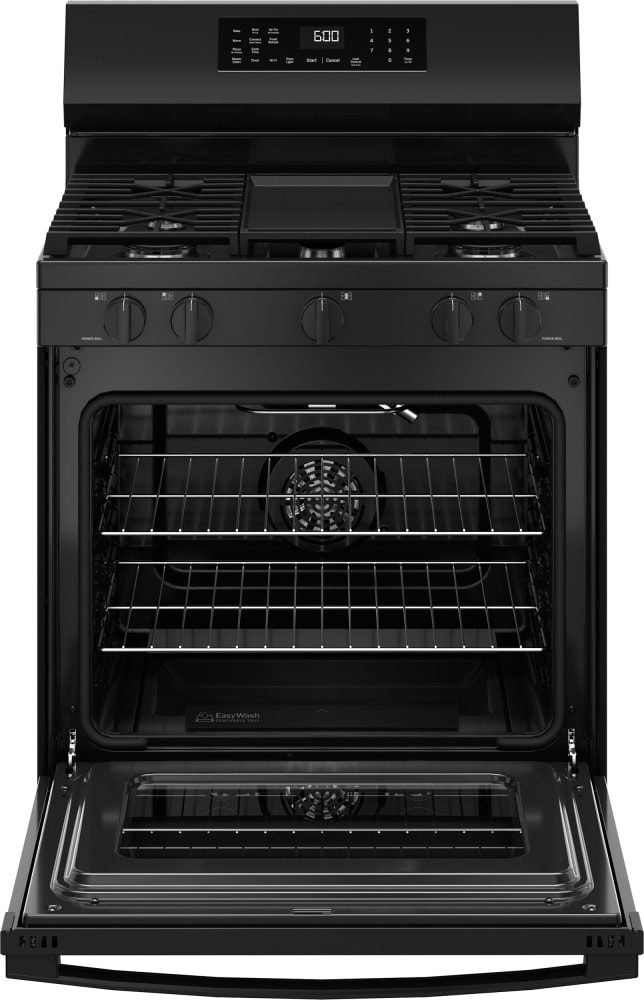 Ge black top stainless stove