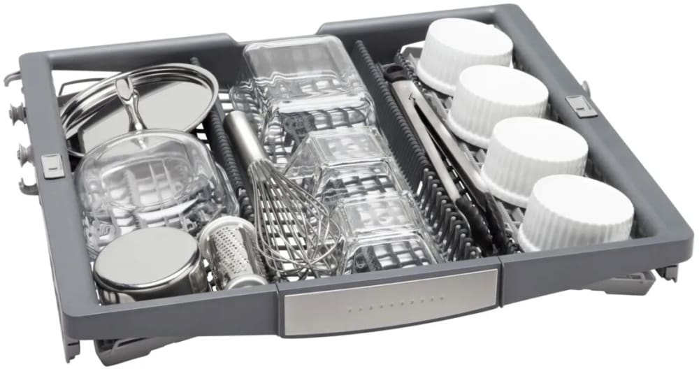 Bosch SHP78CM6N 24 Inch Fully Integrated Built In Smart Dishwasher with 16 Place Setting Capacity 8 Wash Cycles Flexible 3rd Rack 42 dBA PrecisionWash with PowerControl and Home Connect Black