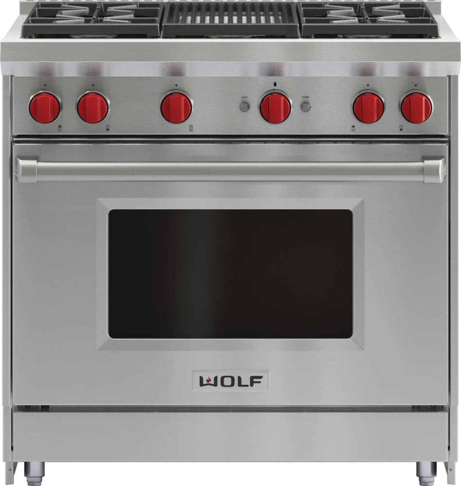 Wolf GR364CLP 36 Inch Pro-Style Gas Range with 5.5 cu. ft