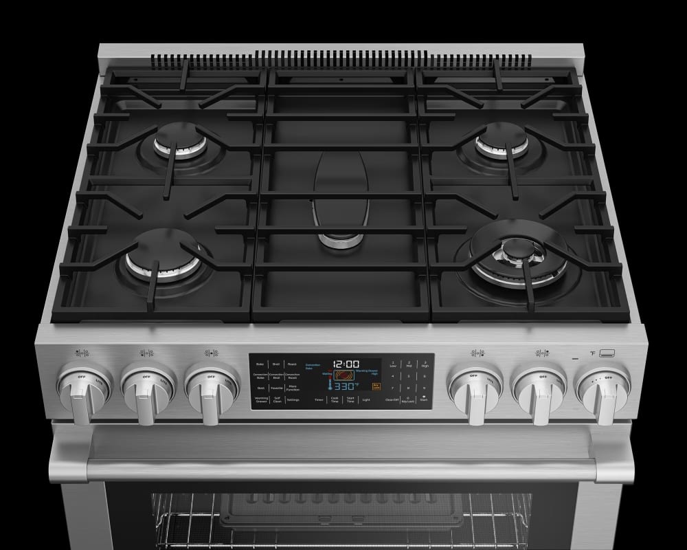 Beko SLDF30542SS 30 Inch SlideIn Dual Fuel Range with 5 Sealed Burners