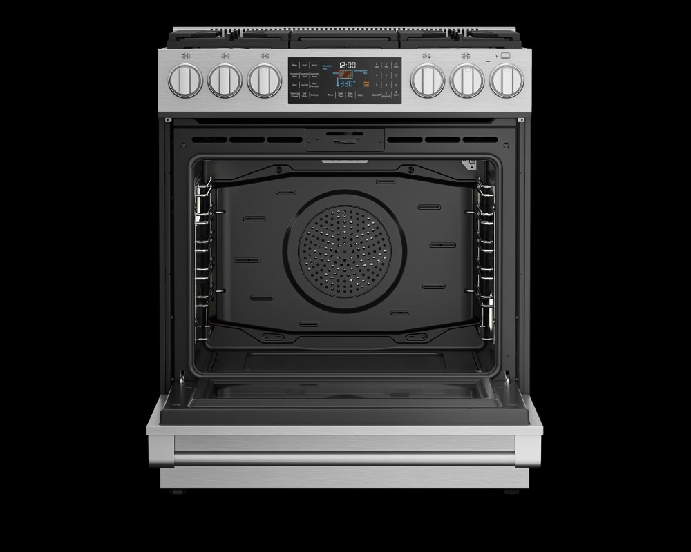 Beko SLDF30542SS 30 Inch SlideIn Dual Fuel Range with 5 Sealed Burners