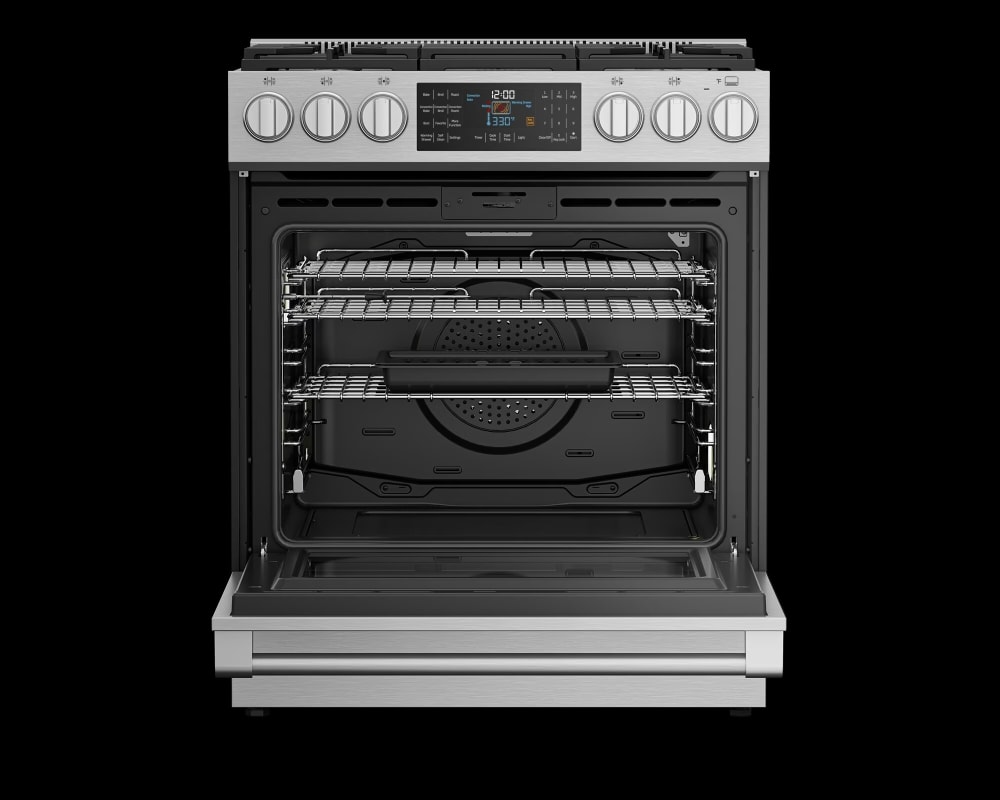 Beko SLDF30542SS 30 Inch SlideIn Dual Fuel Range with 5 Sealed Burners