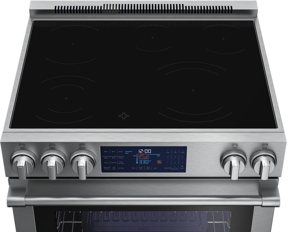 Beko SLER30532SS 30 Inch SlideIn Electric Range with 5 Vitroceramic