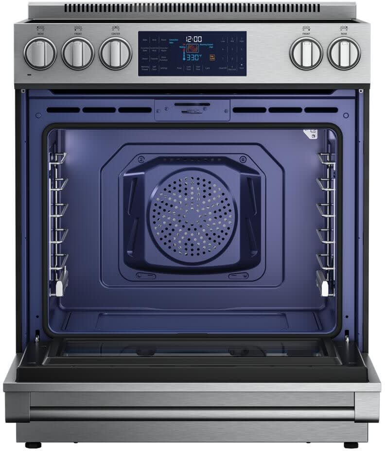 Beko SLER30532SS 30 Inch SlideIn Electric Range with 5 Vitroceramic