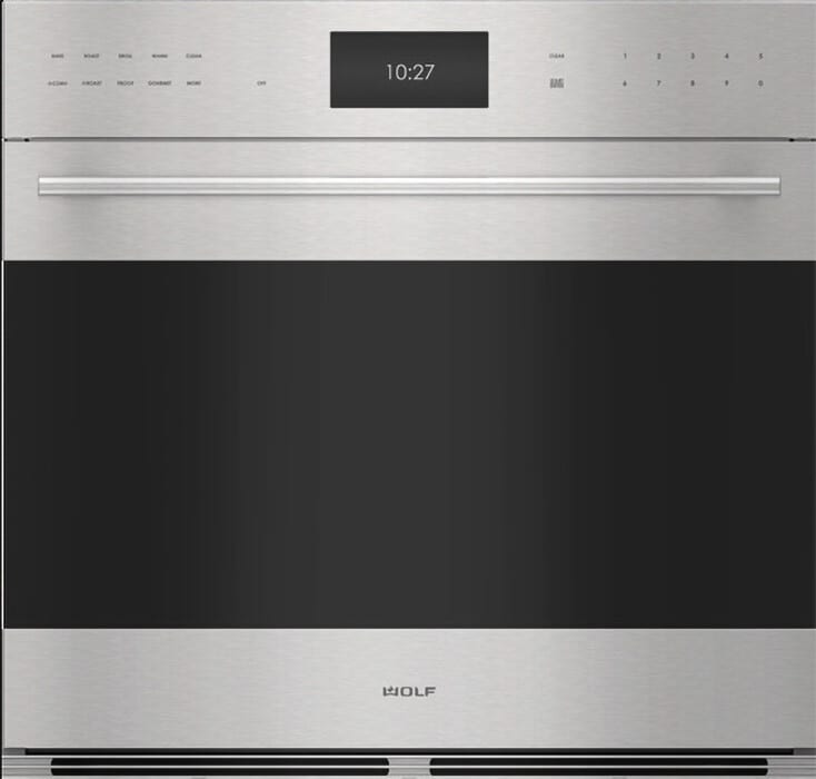 Wolf SO30PMSPH 30 Inch Single Electric Smart Wall Oven with 5.1 cu. ft.  Dual Convection Oven, Self-Clean, 10 Cooking Modes, Temperature Probe,  Color Touch Screen Control Panel and Star-K Certified
