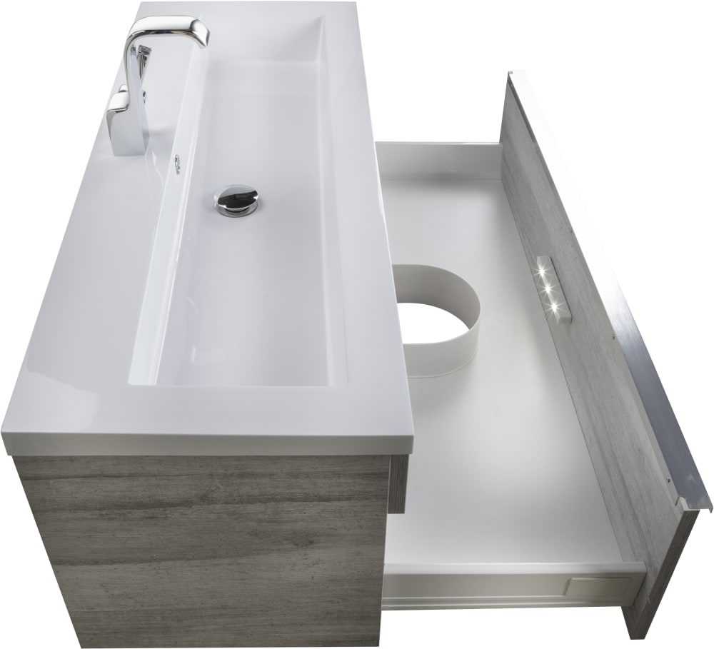 Cutler Kitchen & Bath FVTRSOHO42 42 Inch Soho Wall Mount Bathroom Vanity with 2 Soft Close