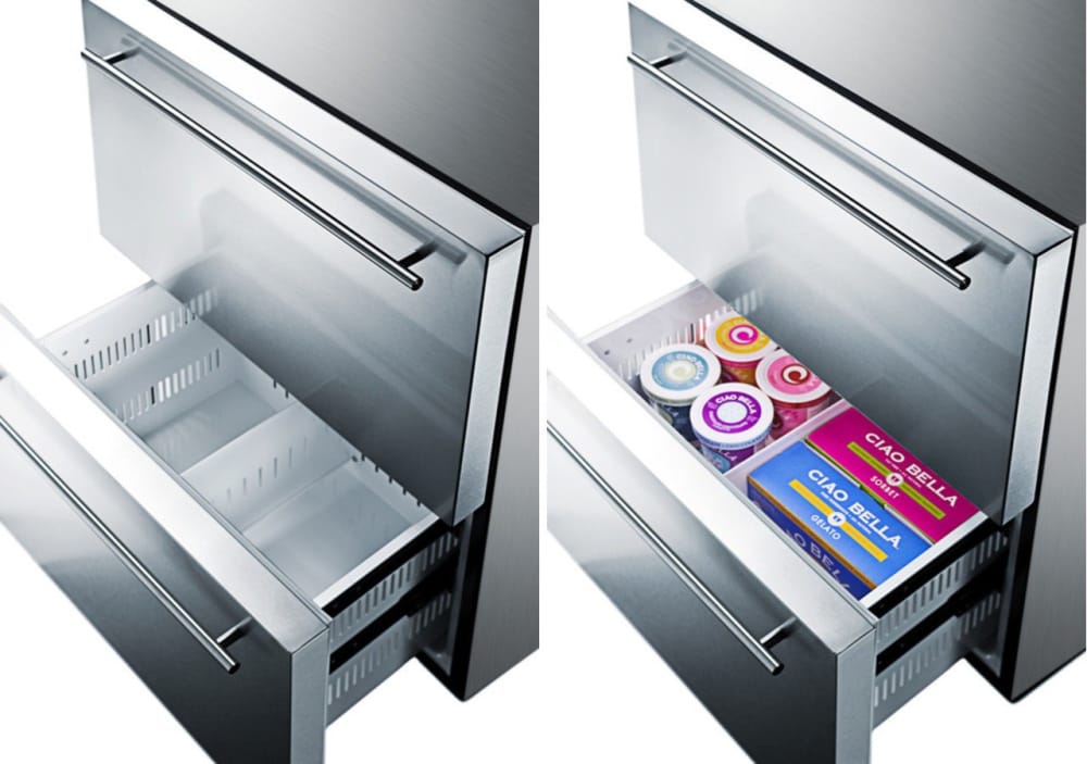 Summit SPRF2D5 24 Inch Undercounter Refrigerator and