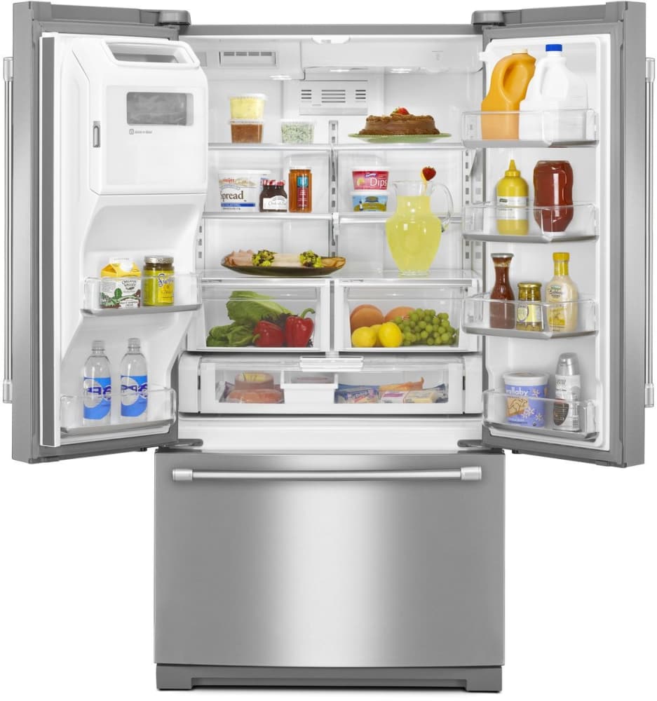 Maytag MFT2776DEM 26.8 cu. ft. French Door Refrigerator with 5 Glass ...