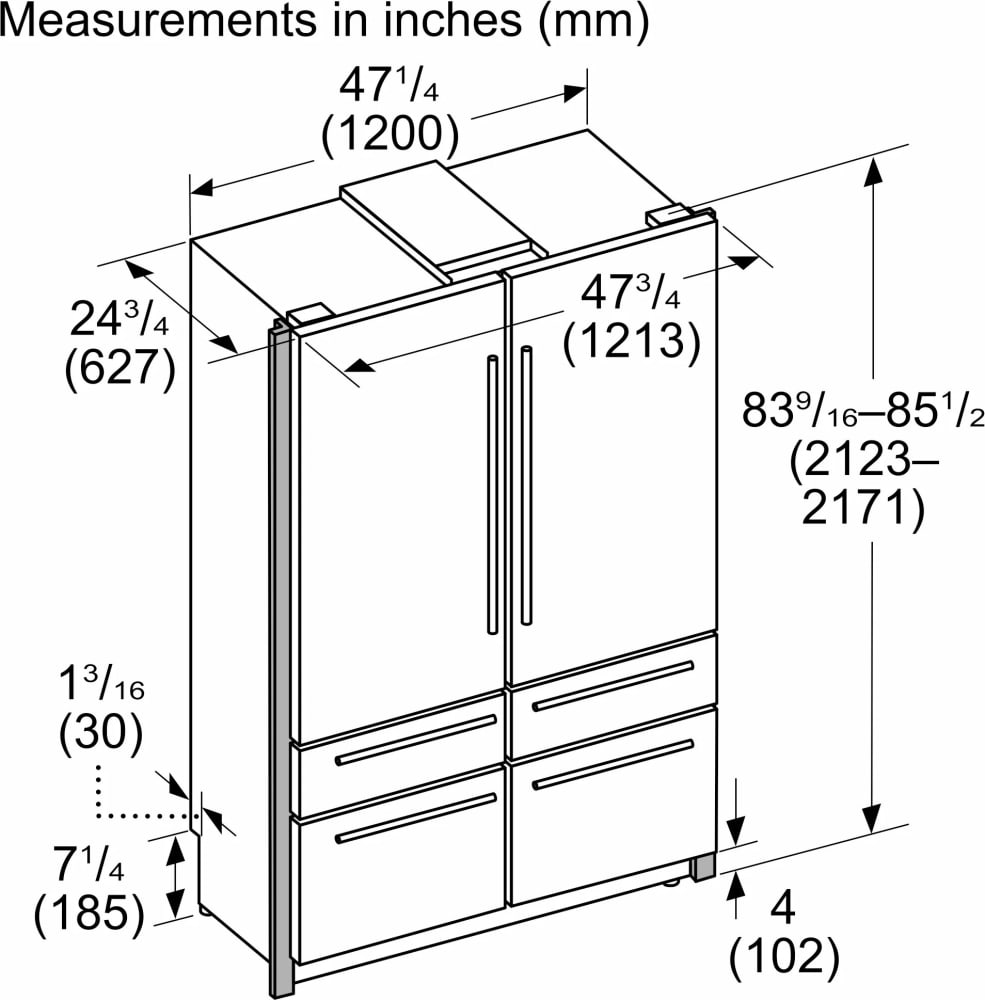 Thermador T48BT110NS 48 Inch BuiltIn 6Door French Door Smart